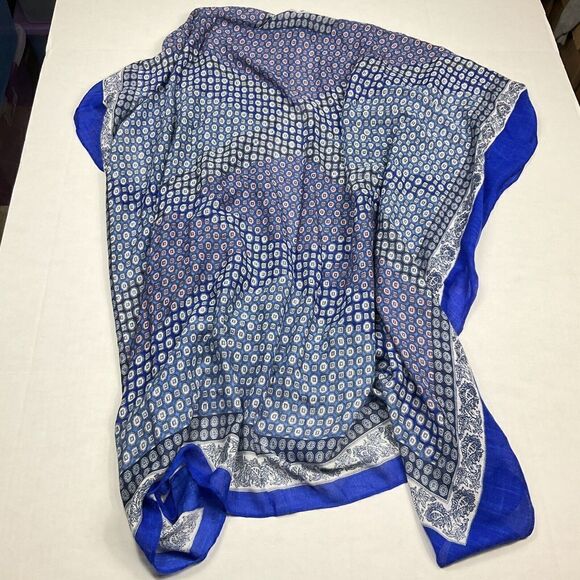 Tahari Womens Cardigan Caftan Printed Coverup Short Sleeve Lightweight One Size - Picture 8 of 9